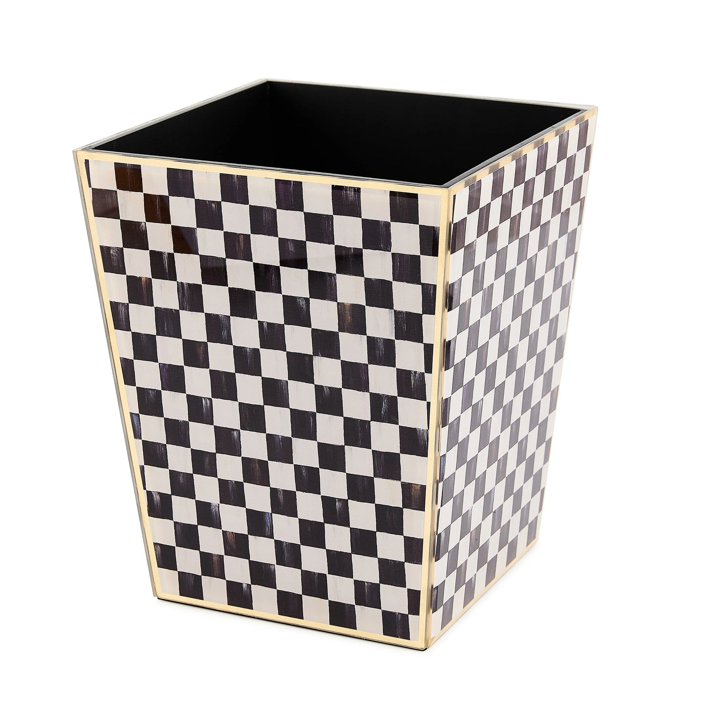 Courtly Check Glass Waste Bin