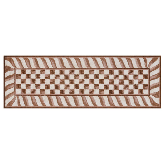 Mocha Check 2¡¯6¡å x 8¡ä Runner
