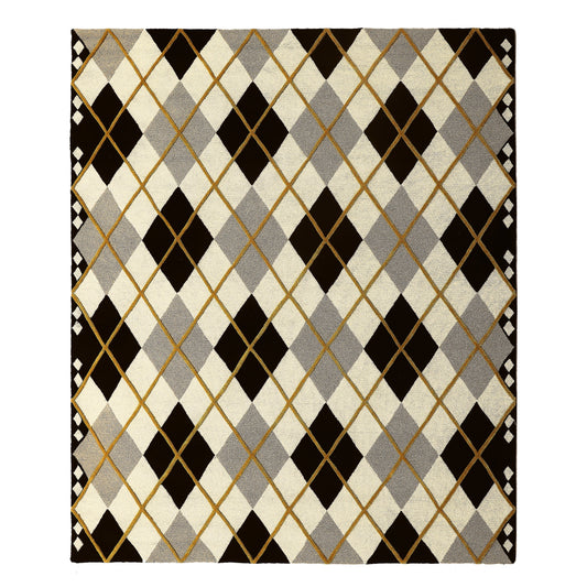 Cream Argyle 8′ x 10′ Rug