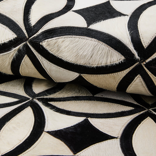 White Kyoto Hair on Hide 6¡ä Round Rug