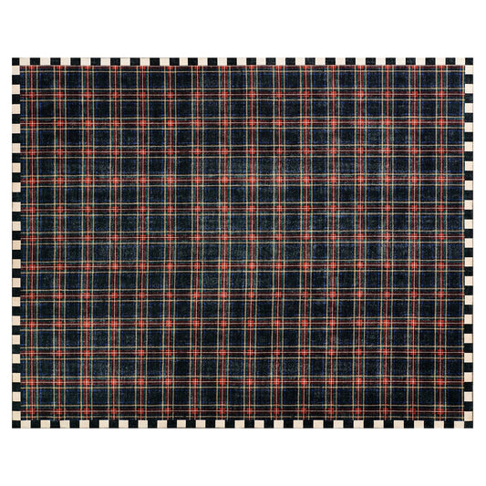 Stewart Tartan Black 8¡ä x 10¡ä Washable Rug