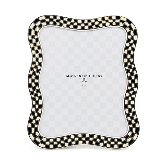 Wavy Check Silver Plated 8¡å x 10¡å Frame